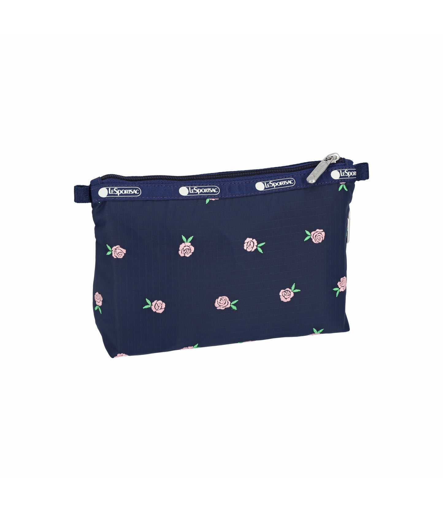 Cosmetic Clutch<br>Pink Roses Embroidery