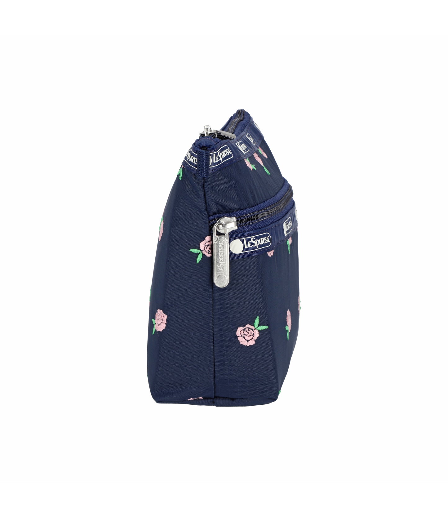 Cosmetic Clutch<br>Pink Roses Embroidery