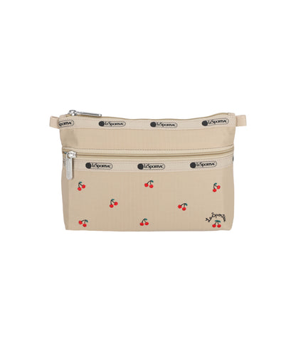 Cosmetic Clutch<br>Cherry Embroidery