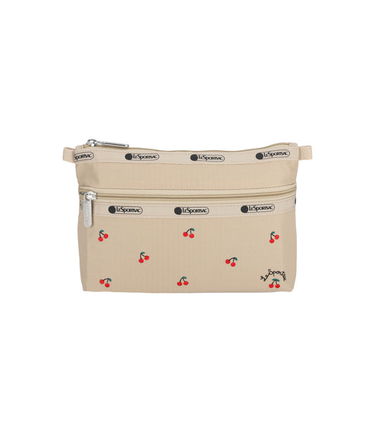 Cosmetic Clutch<br>Cherry Embroidery