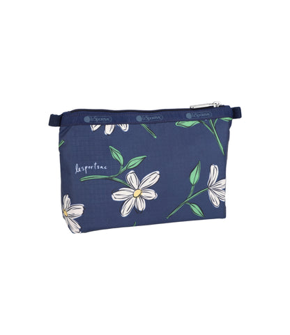 Cosmetic Clutch<br>Floral Blooms Navy