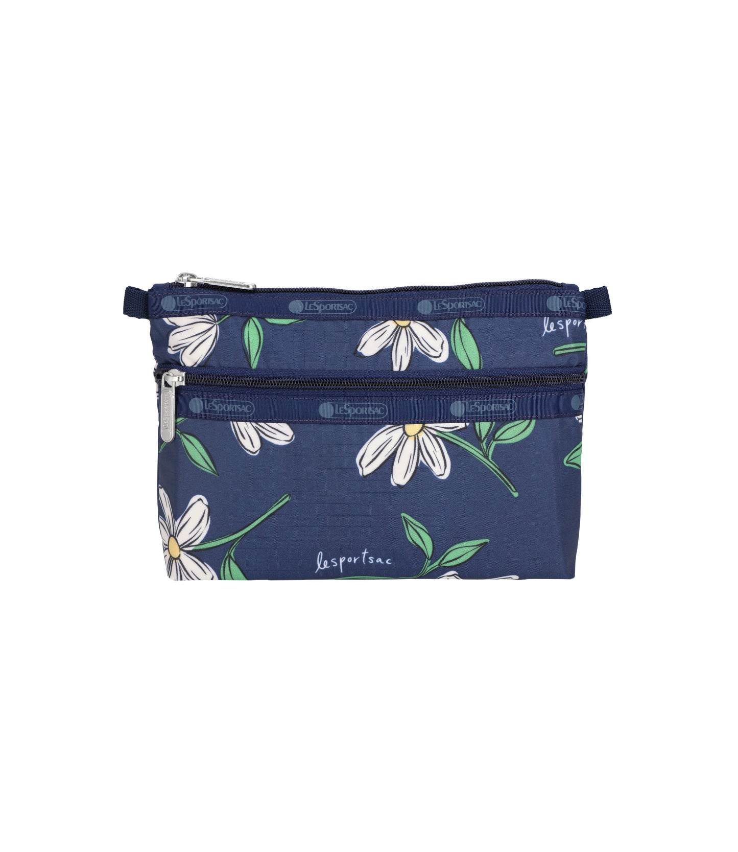 Cosmetic Clutch<br>Floral Blooms Navy