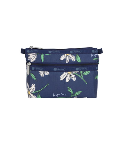 Cosmetic Clutch<br>Floral Blooms Navy