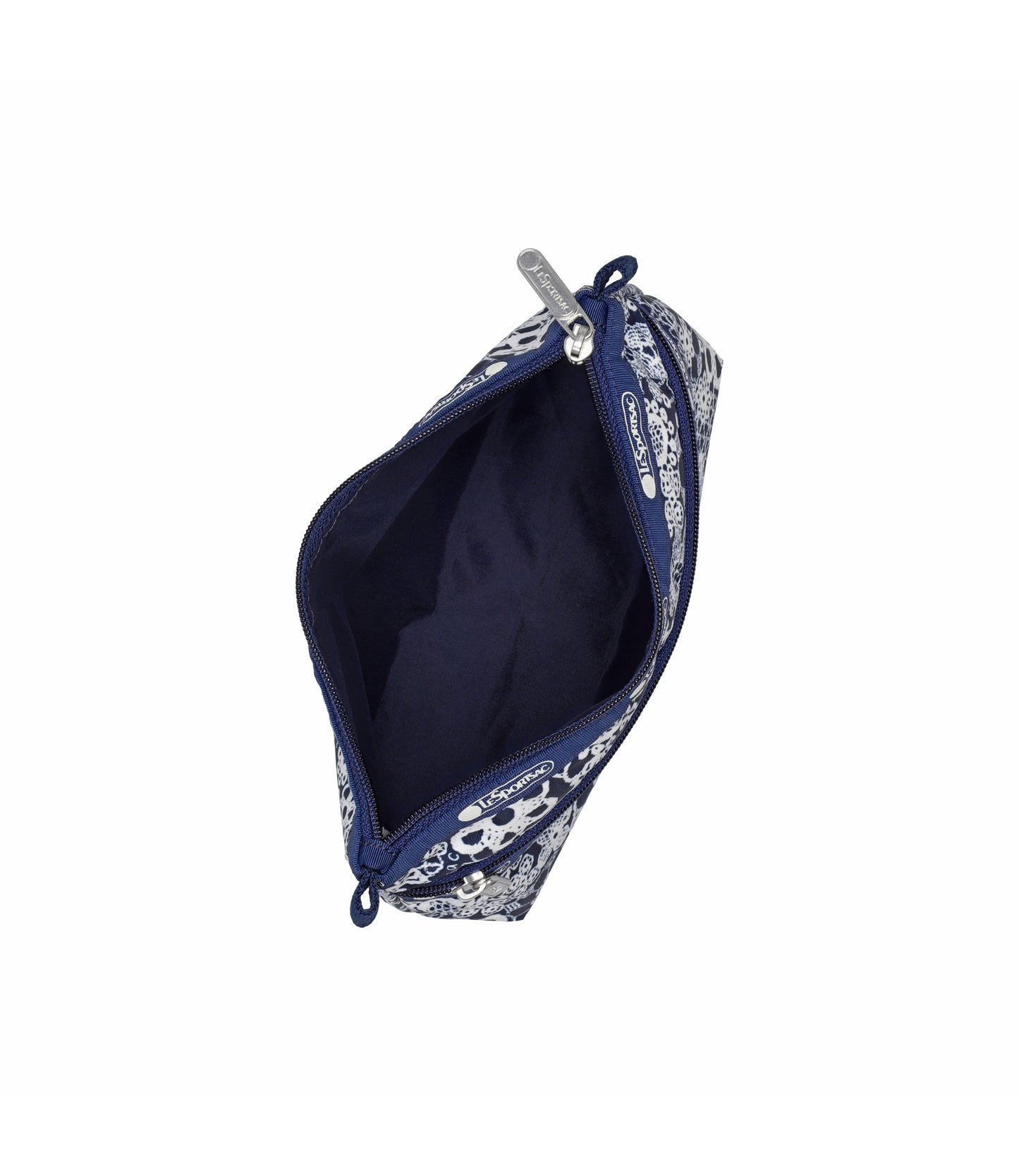 Cosmetic Clutch<br>Floral Lace Navy