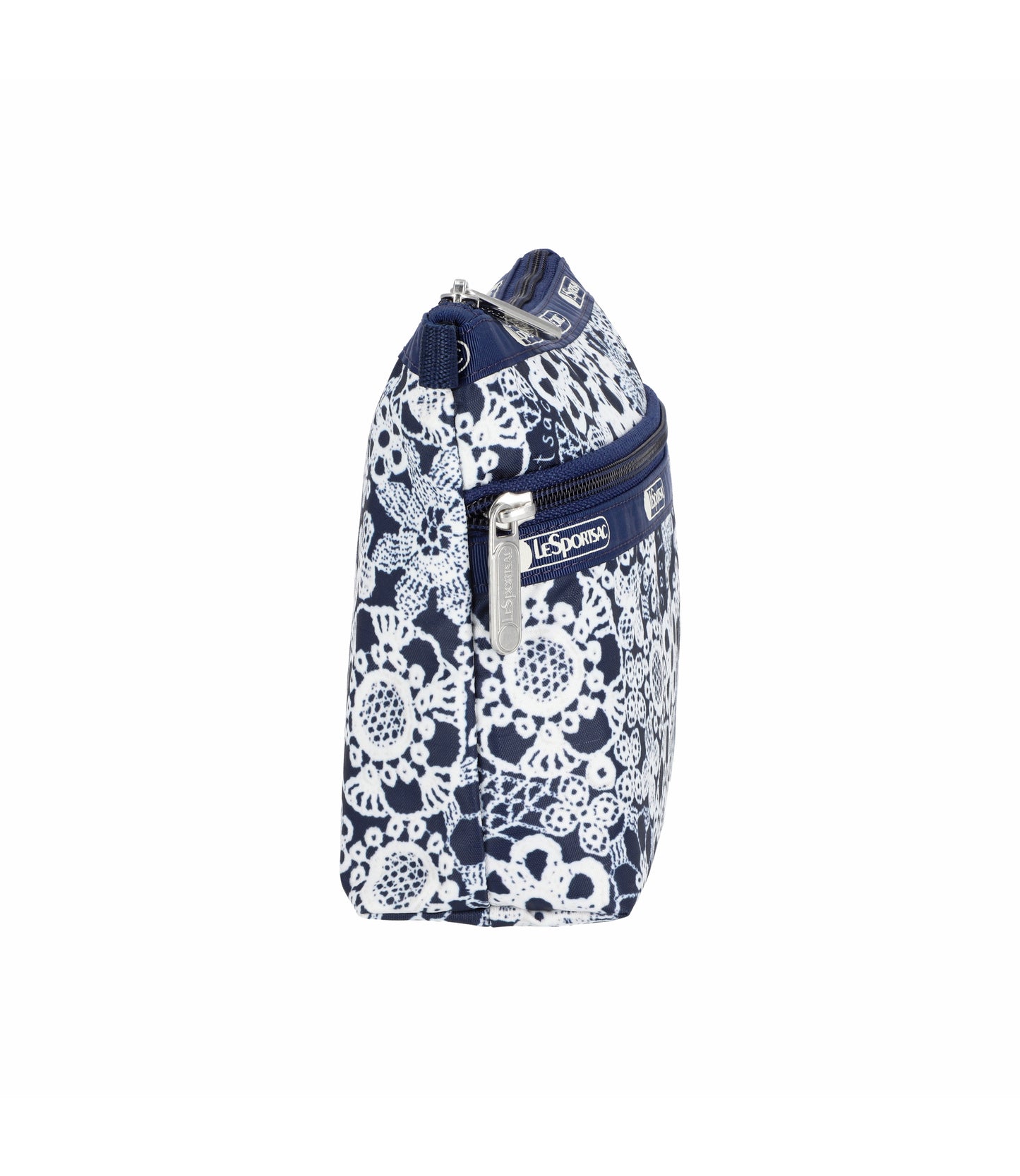 Cosmetic Clutch<br>Floral Lace Navy