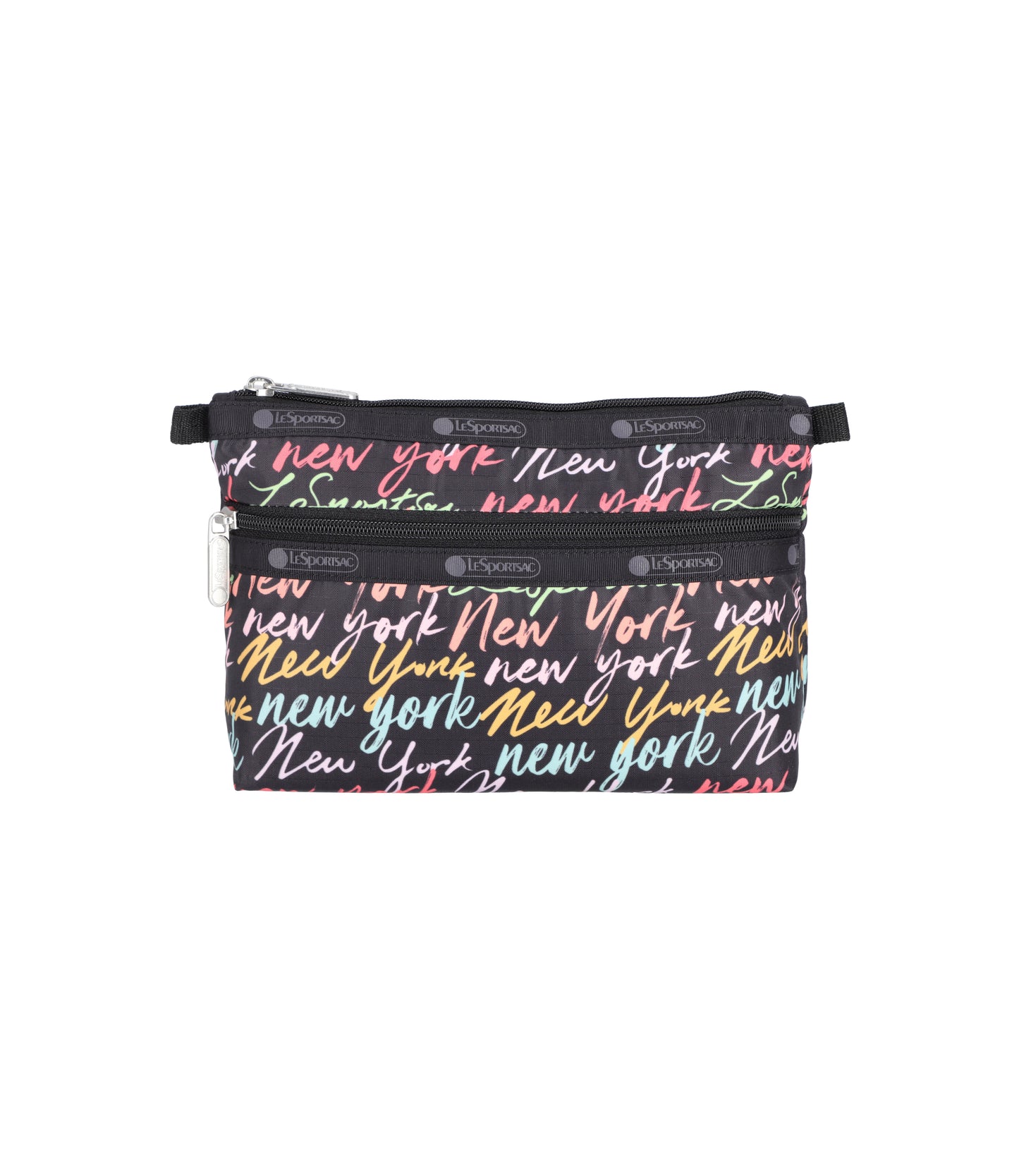 Cosmetic Clutch<br>NYC Script Black