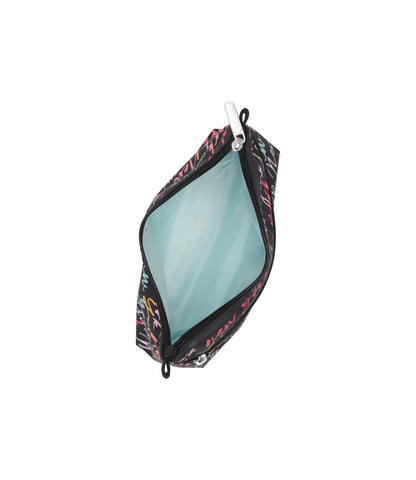 Cosmetic Clutch<br>NYC Script Black