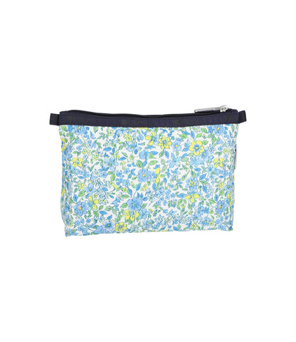 Cosmetic Clutch<br>Tapestry Flower Blue