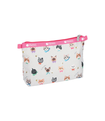 Cosmetic Clutch<br>Playful Cats Gray Accessories