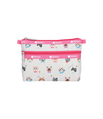 Cosmetic Clutch<br>Playful Cats Gray Accessories