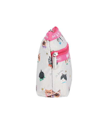 Cosmetic Clutch<br>Playful Cats Gray Accessories