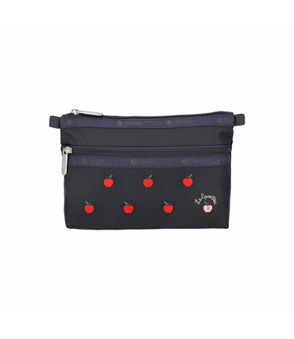 Cosmetic Clutch<br>Red Apple Embroidery