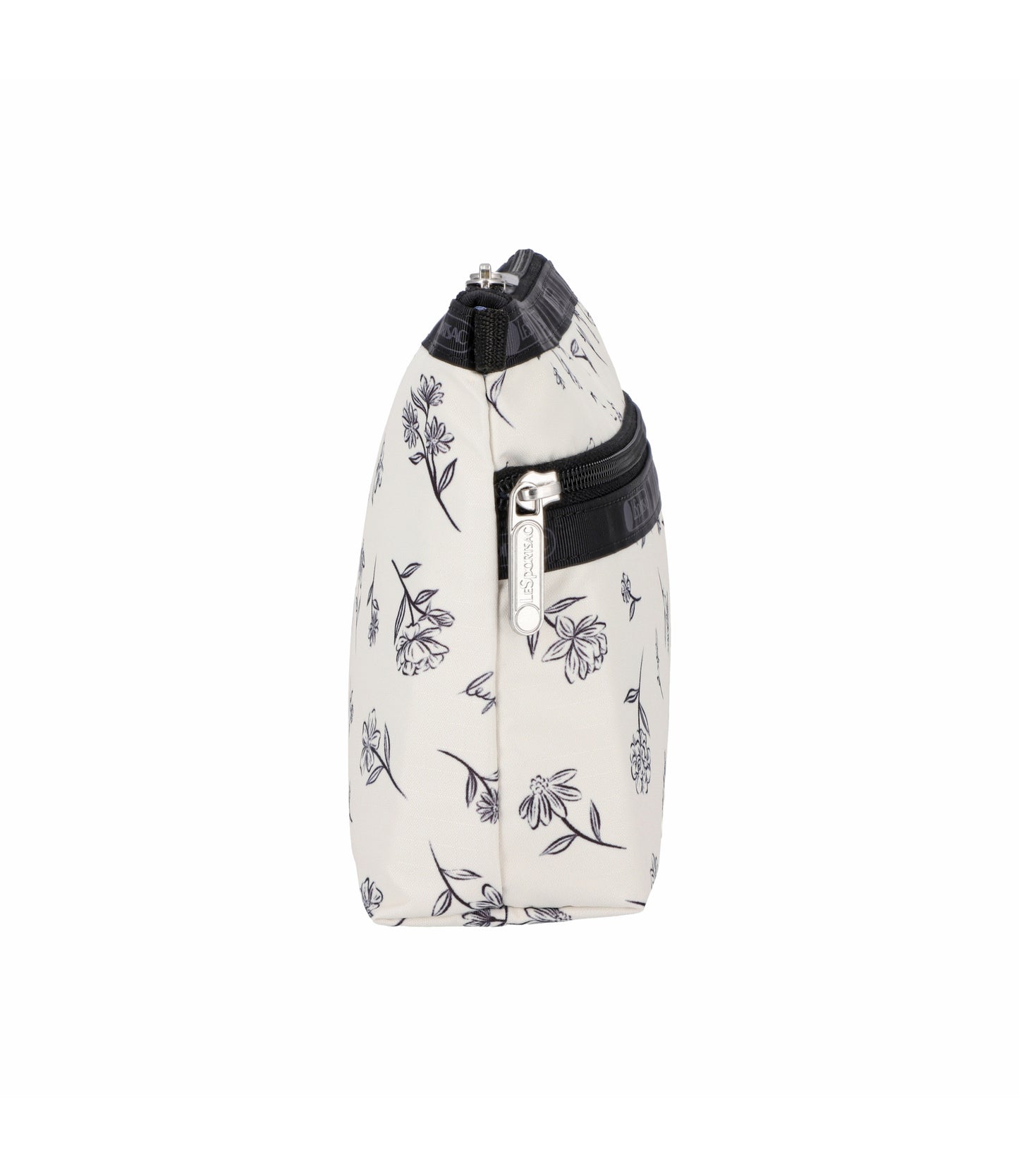 Cosmetic Clutch<br>Ink Sketched Floral Ivory