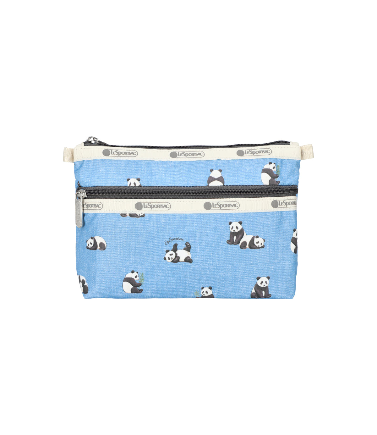Cosmetic Clutch<br>Relaxing Panda Indigo