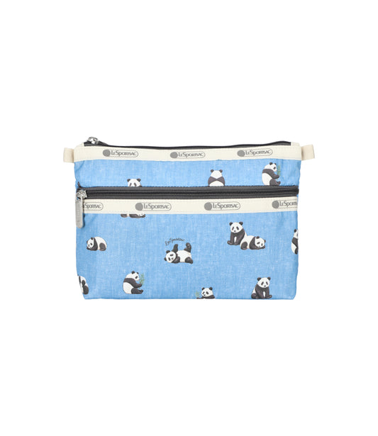 Cosmetic Clutch<br>Relaxing Panda Indigo