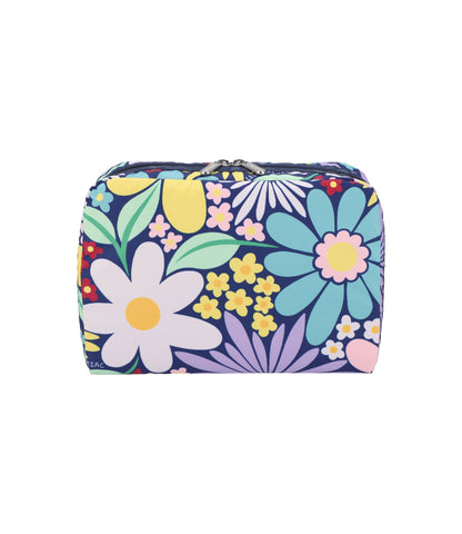Extra Large Rectangular Cosmetic<br>Flower Pop