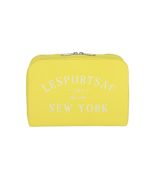 Extra Large Rectangular Cosmetic<br>Primrose Yellow Logo Cosmetic