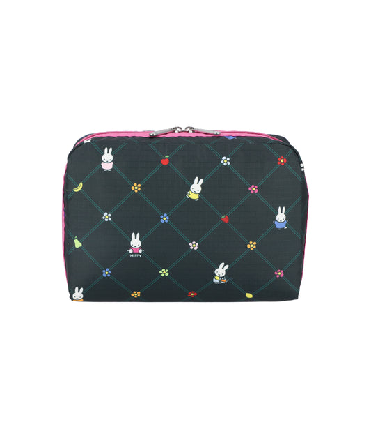 Extra Large Rectangular Cosmetic<br>Miffy Orchard Green/Pink