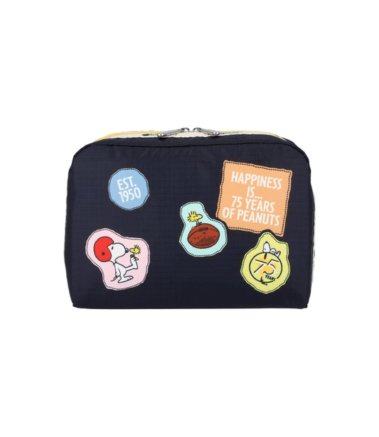 Extra Large Rectangular Cosmetic<br>Peanuts Patchwork Cosmetic