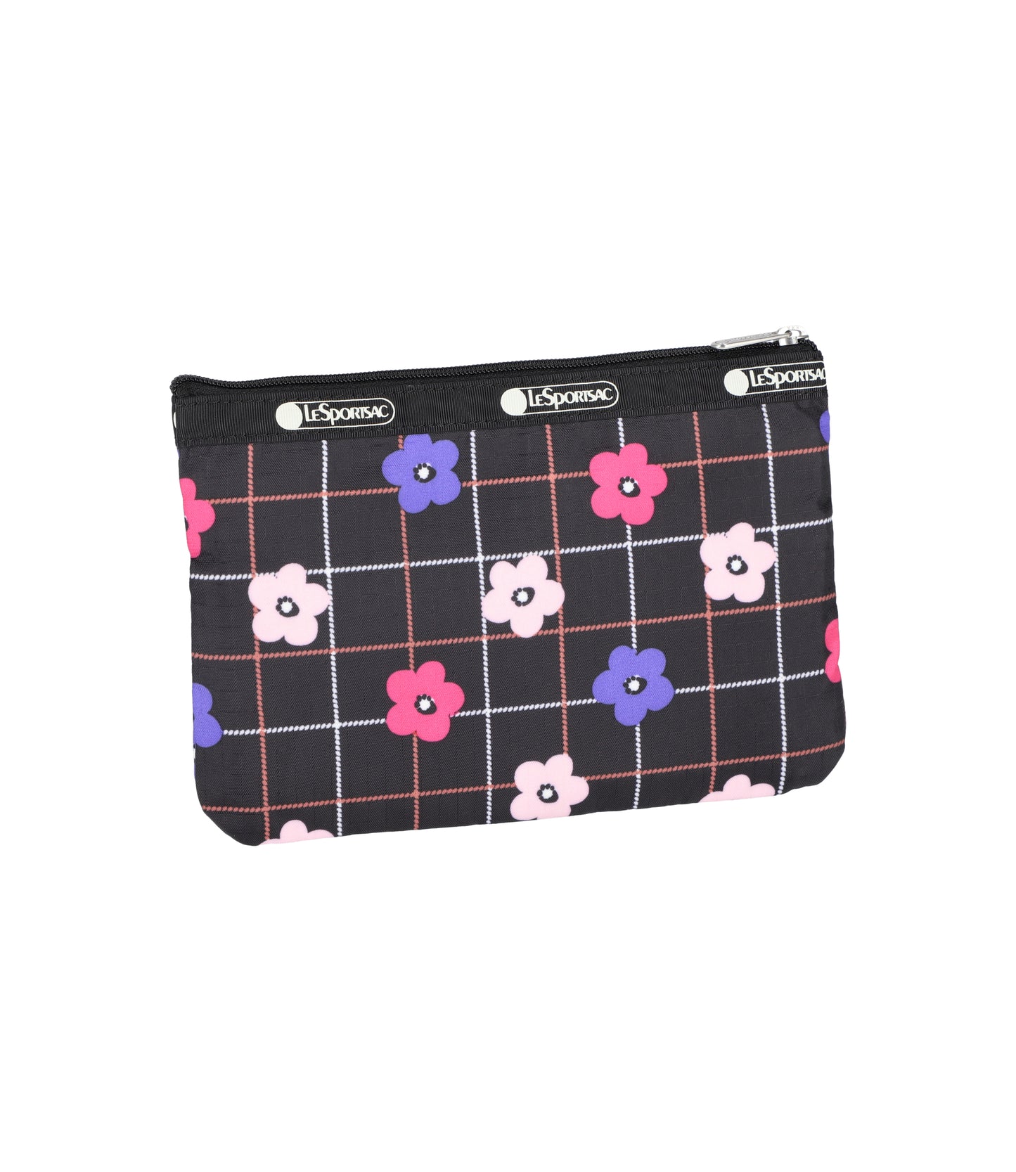 3-Zip Cosmetic<br>Floral Plaid