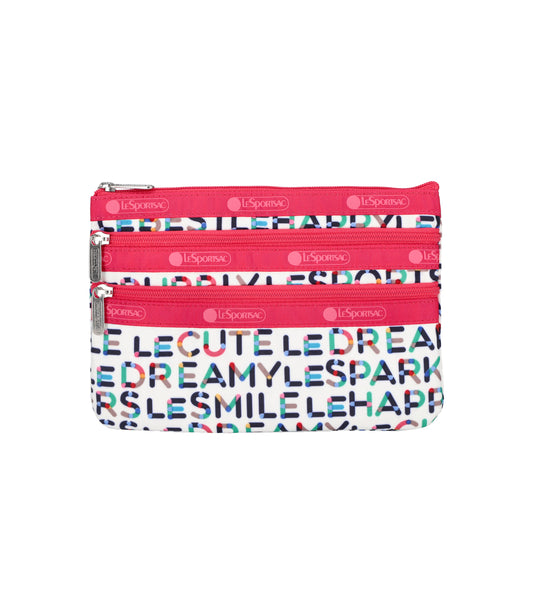 3-Zip Cosmetic<br>Lecutest White