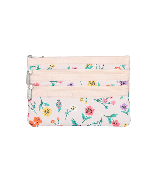 3-Zip Cosmetic<br>Tossed Wildflowers
