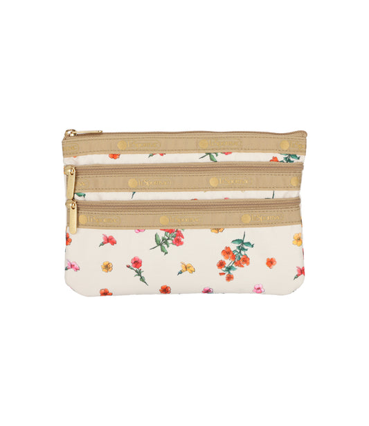 3-Zip Cosmetic<br>Dainty Garden