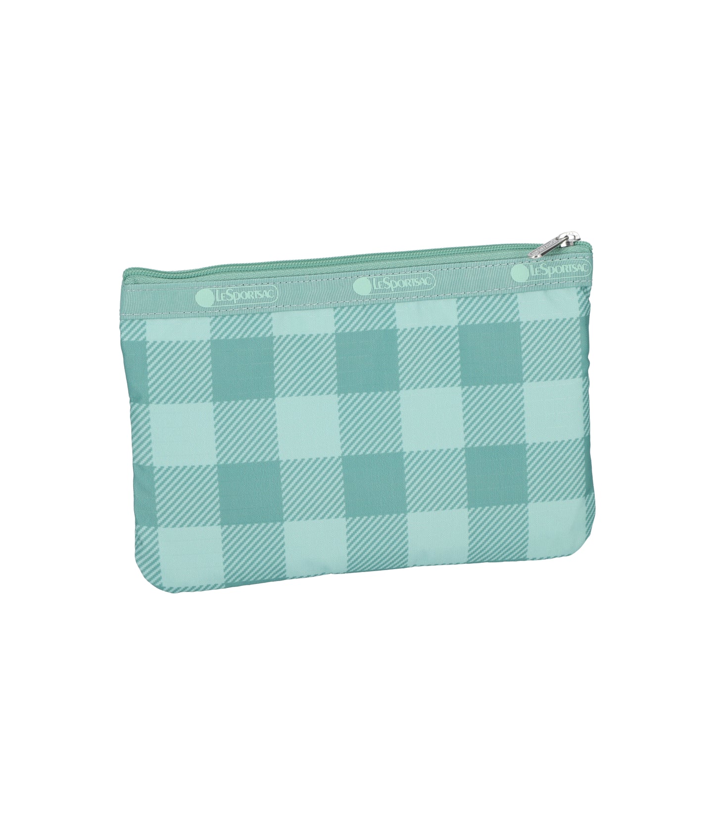 3-Zip Cosmetic<br>Green Field Gingham