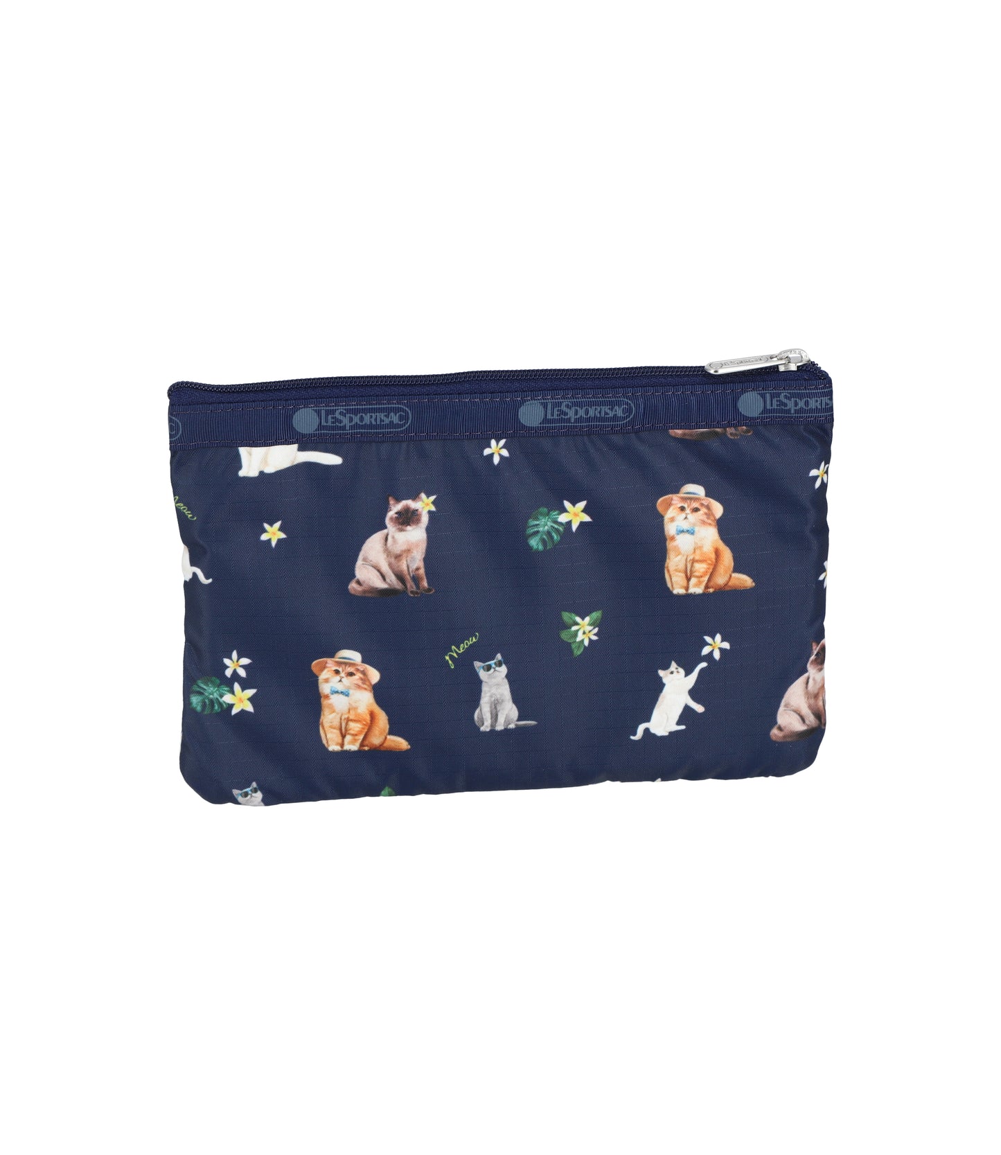 3 Zip Cosmetic<br>Tropical Meow Cat