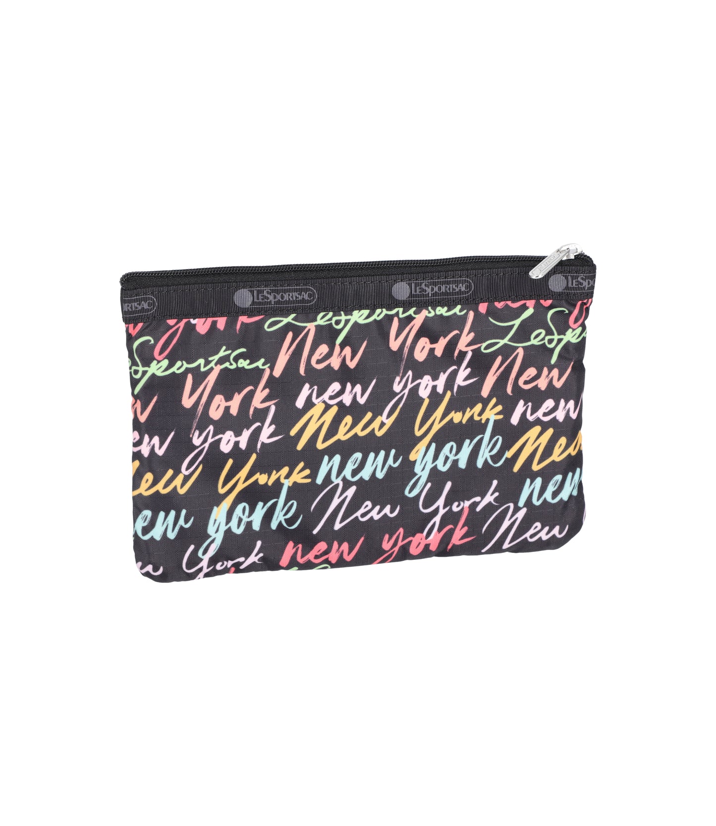 3 Zip Cosmetic<br>NYC Script Black