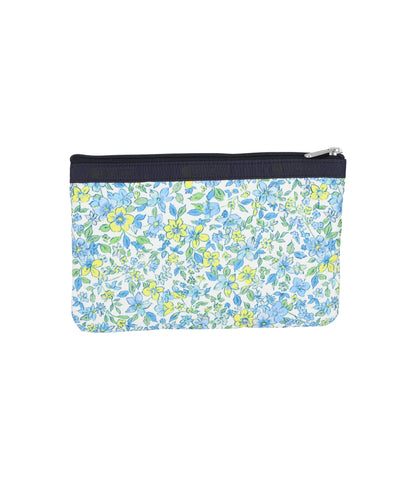 3-Zip Cosmetic<br>Tapestry Flower Blue
