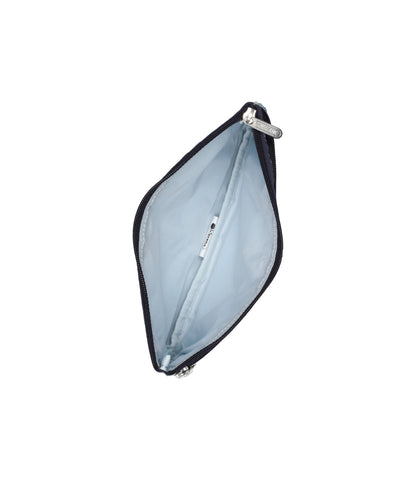 3-Zip Cosmetic<br>Tapestry Flower Blue