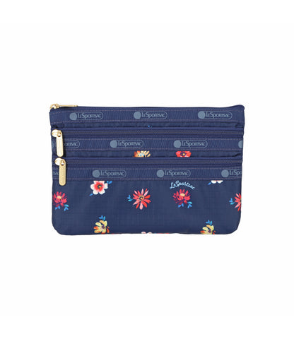 3-Zip Cosmetic<br>Starry Night Florals