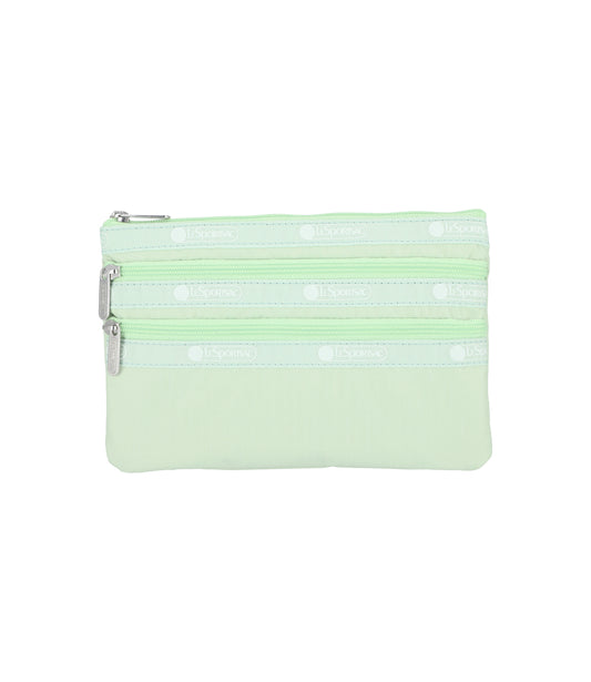 3-Zip Cosmetic<br>Frosty Green