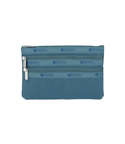 3-Zip Cosmetic<br>Blue Indigo