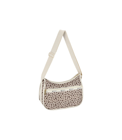 Classic Hobo<br>Latte Heart Leopard