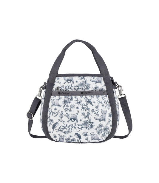 Small Jenni Crossbody<br>Floral Birds And Cats