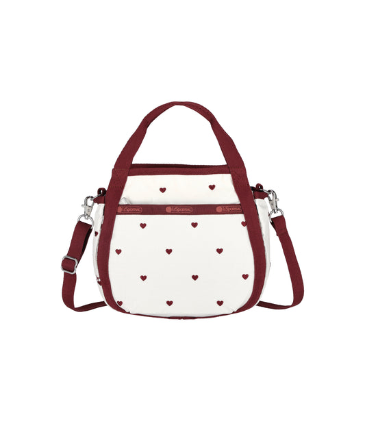 Small Jenni Crossbody<br>Berry Heart Embroidery