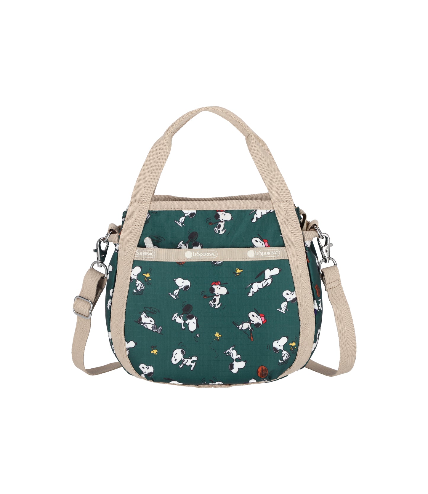 Small Jenni Crossbody<br>Snoopy and Woodstock Green