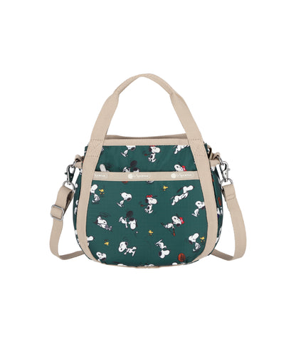 Small Jenni Crossbody<br>Snoopy and Woodstock Green