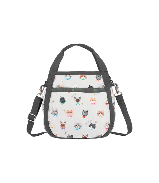 Small Jenni Crossbody<br>Playful Cats Cool Gray