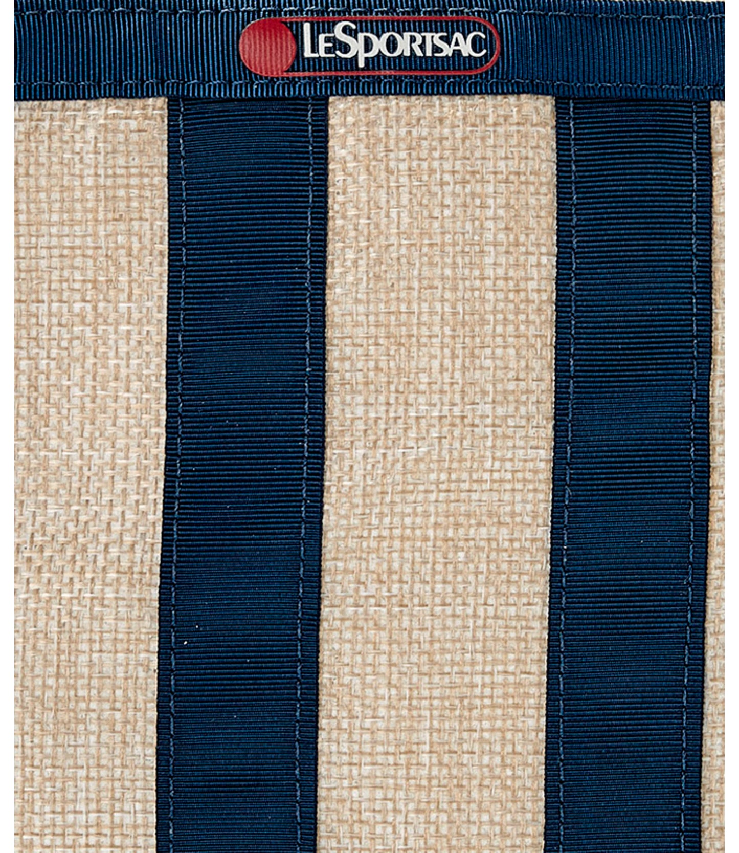 Large Bamboo Book Tote<br>Stripe Deep Sea Blue