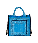Small Chain Quilt Tote<br>Bandana Sky Blue