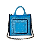 Small Chain Quilt Tote<br>Bandana Sky Blue